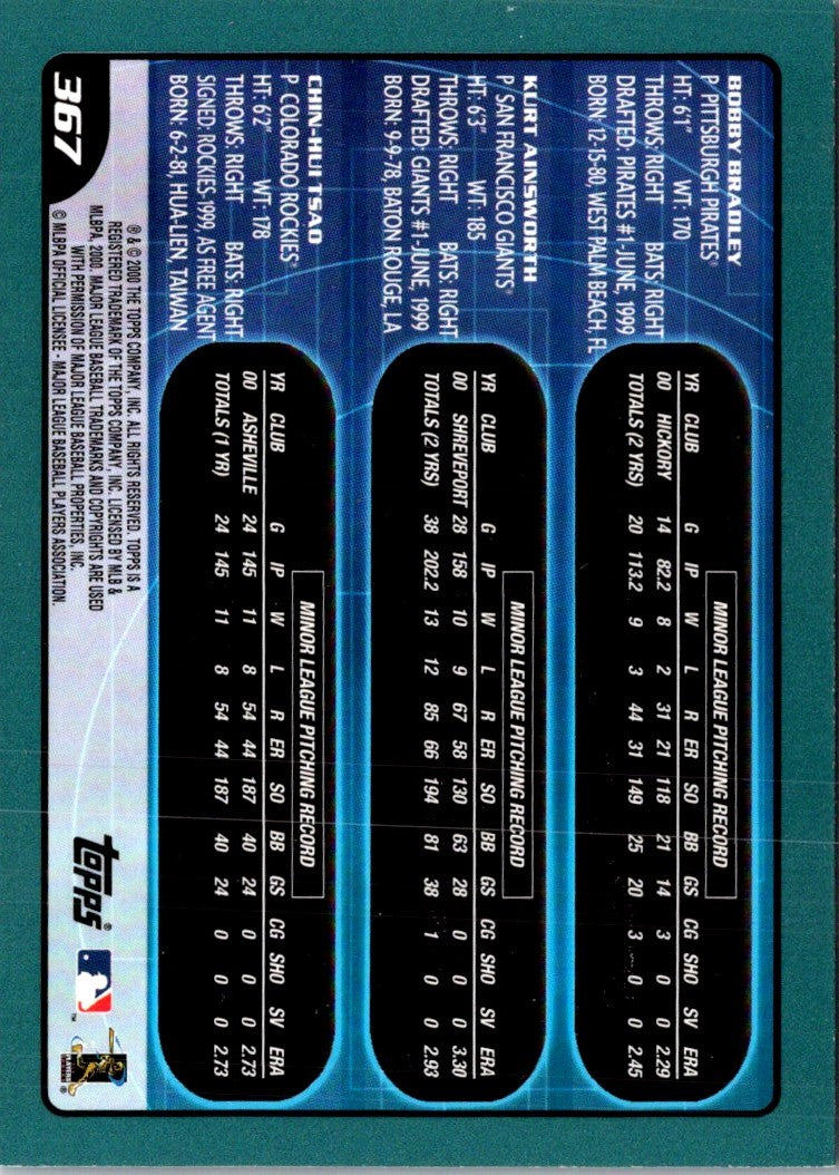 2001 Topps Bobby Bradley/Kurt Ainsworth/Chin-Hui Tsao