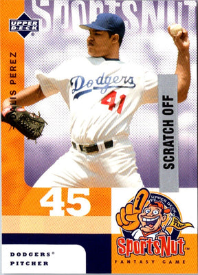 2003 Upper Deck MVP SportsNut Odalis Perez #SN74