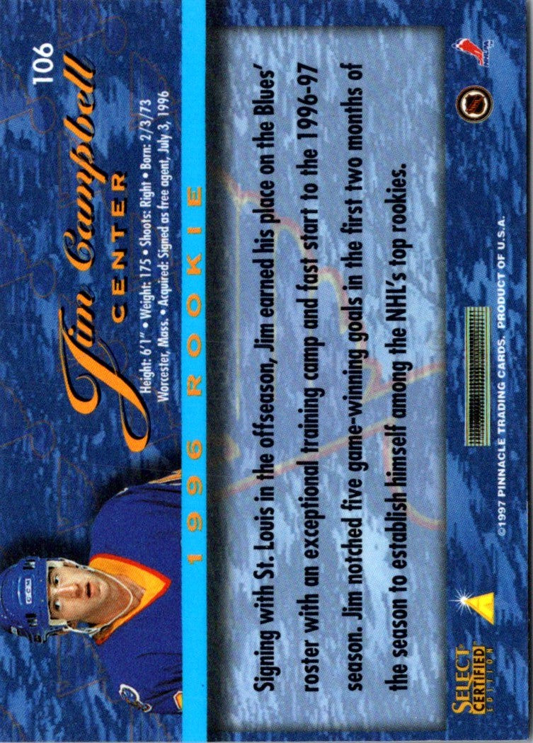 1996 Select Certified Jim Campbell