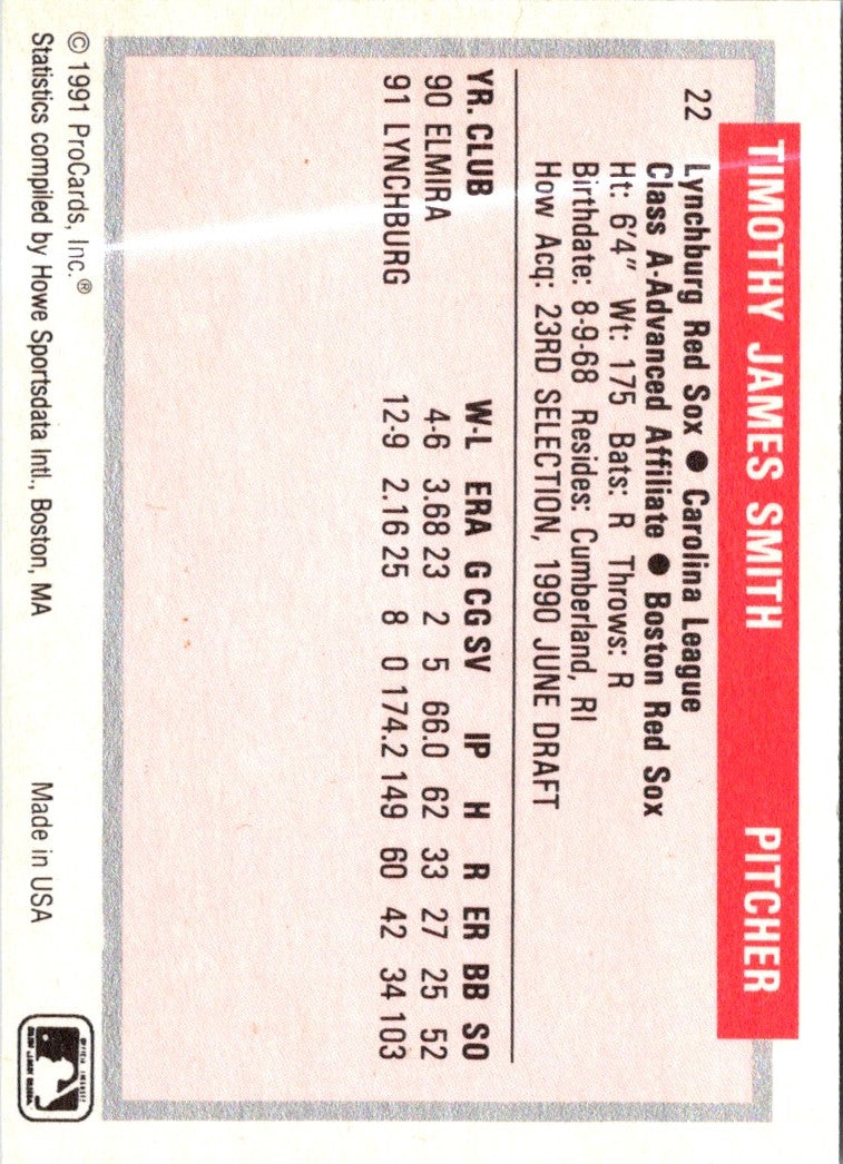 1991 ProCards Tim Smith