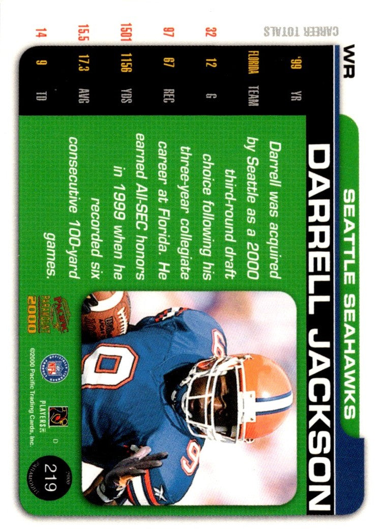 2000 Pacific Paramount Platinum Blue Darrell Jackson