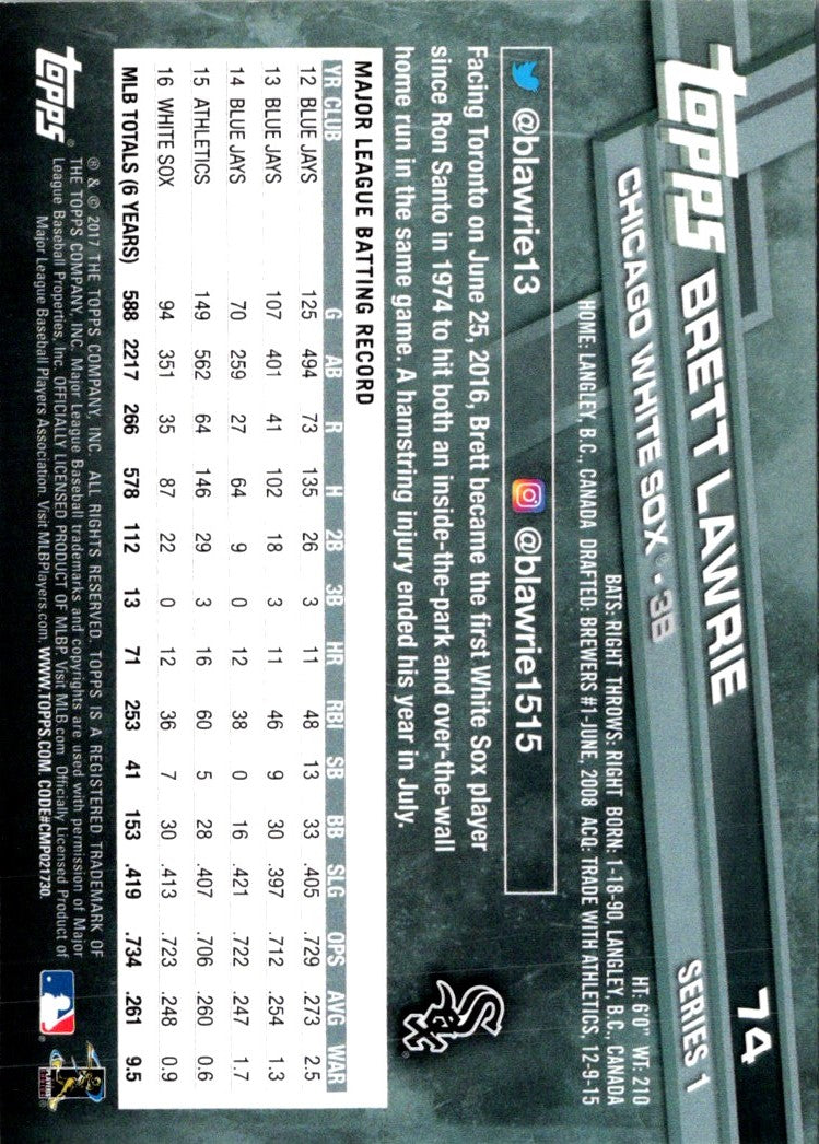 2017 Topps Brett Lawrie