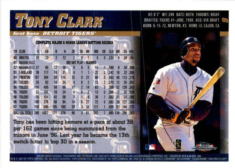 1998 Topps Chrome Tony Clark