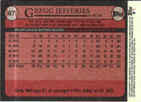1989 Topps Archives Gregg Jefferies #87