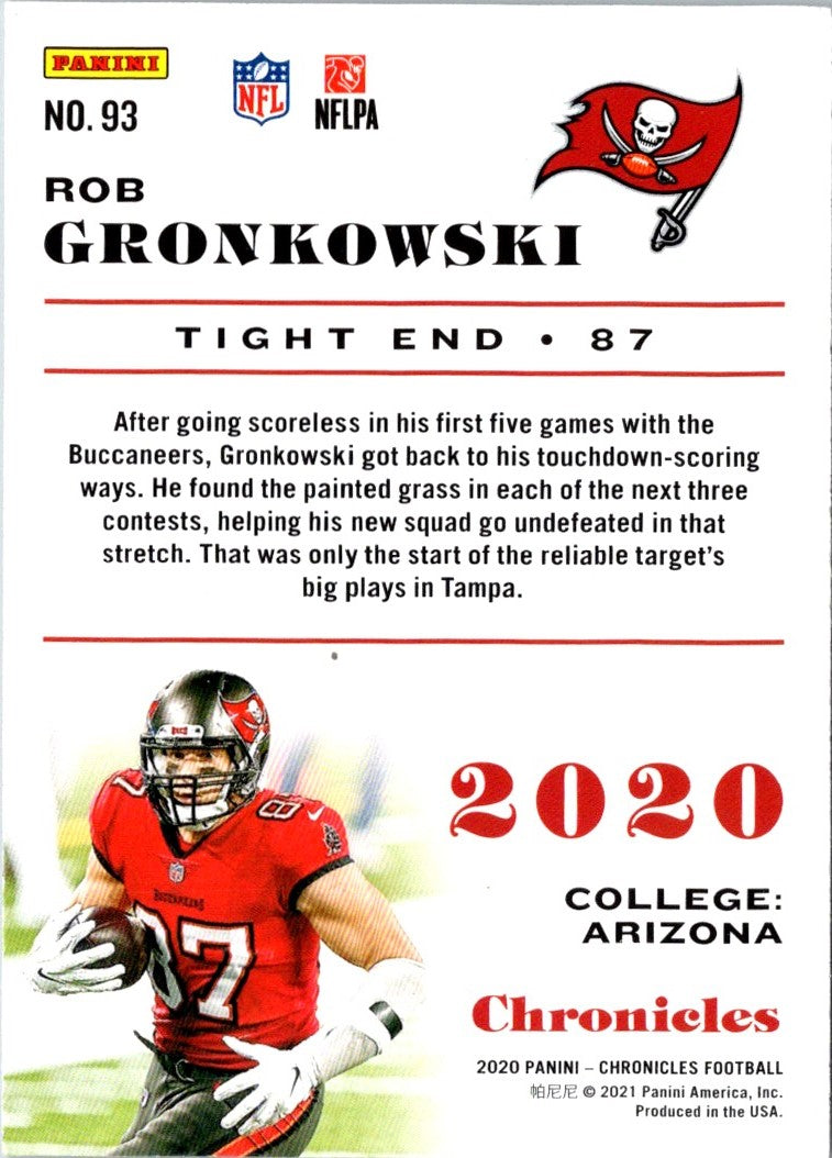 2021 Panini Rob Gronkowski