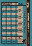 1990 Bowman Dave West