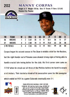 2008 Upper Deck First Edition Manny Corpas #202
