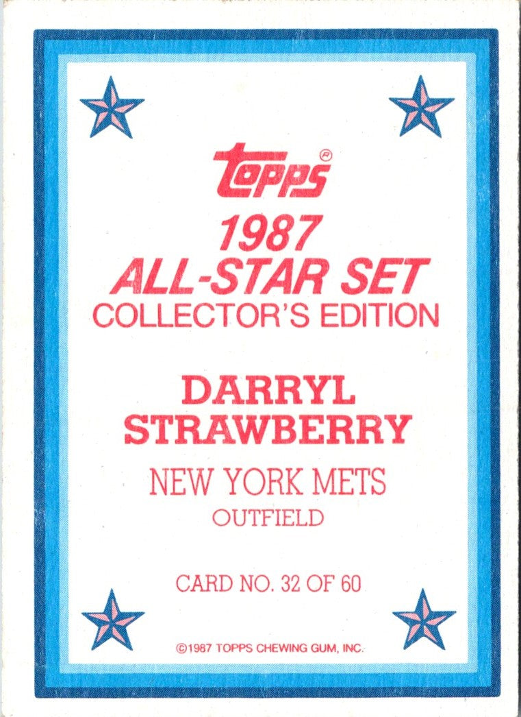 1987 Topps Glossy Darryl Strawberry