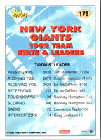 1993 Topps Rodney Hampton #179