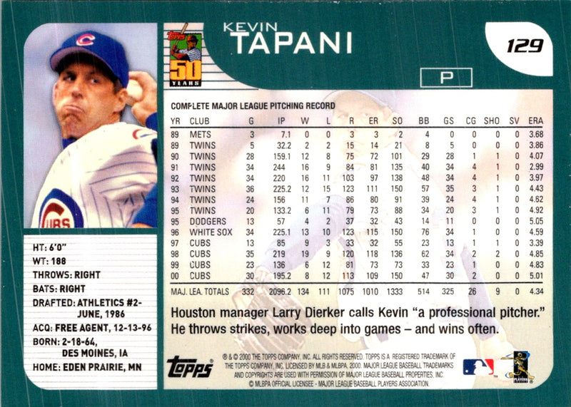 2001 Topps Kevin Tapani