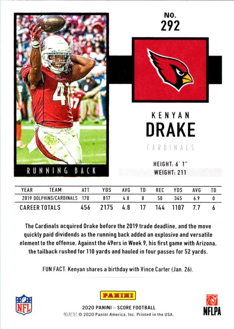 2020 Score Kenyan Drake