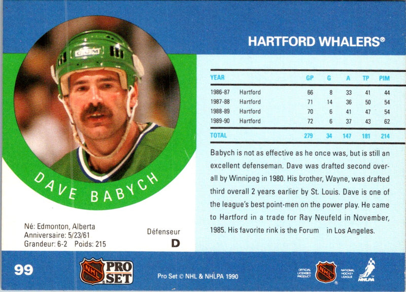 1990 Pro Set Dave Babych