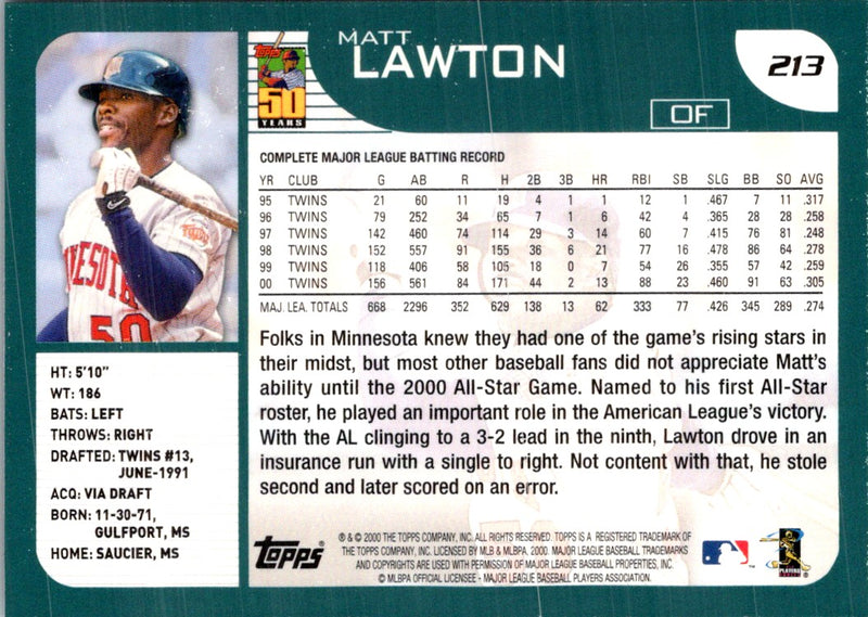 2001 Topps Matt Lawton