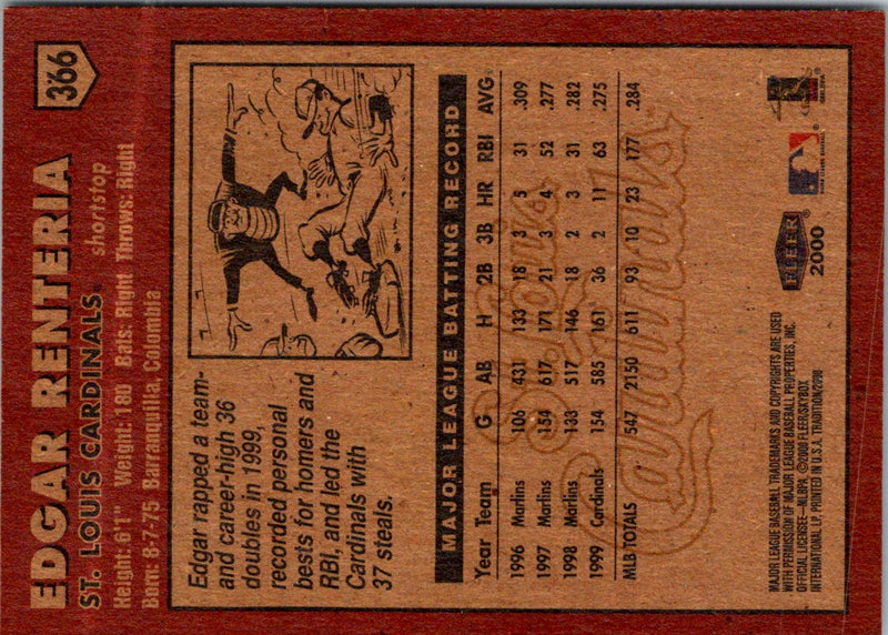 2000 Fleer Tradition Edgar Renteria
