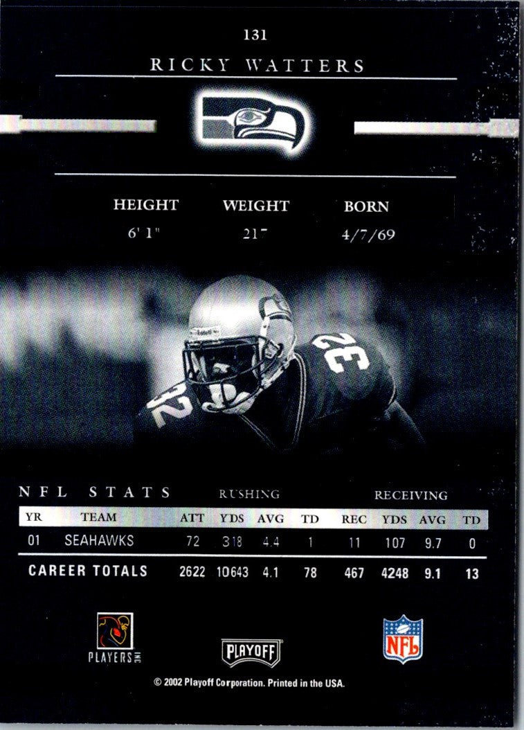 2002 Playoff Prestige Ricky Watters