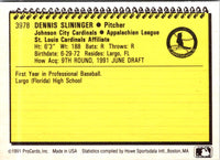 1991 ProCards Dennis Slininger #3978