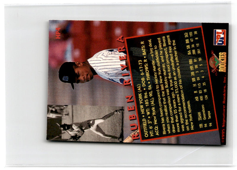 1995 Signature Rookies Old Judge Hot Prospects Ruben Rivera