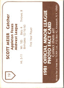 1981 TCMA Appleton Foxes Scott Meier