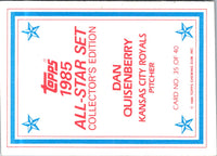 1985 Topps Glossy Send-Ins Dan Quisenberry #35