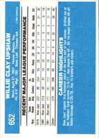 1982 Donruss Willie Upshaw #652