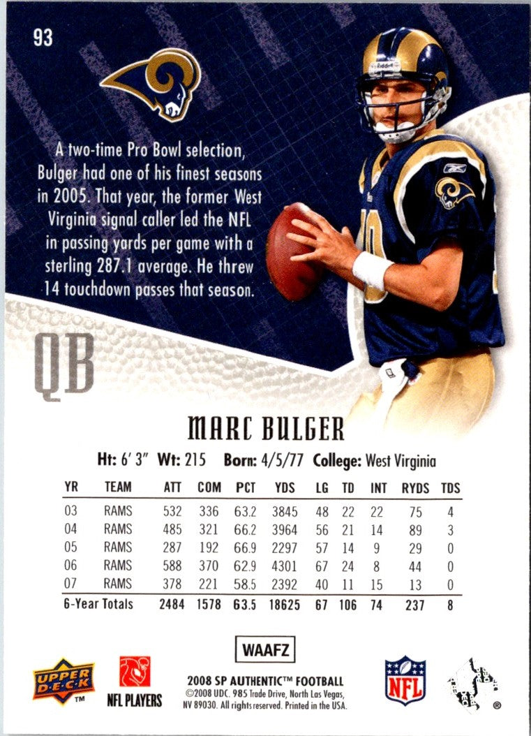 2009 Upper Deck Ultimate Collection Marc Bulger