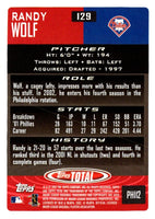 2002 Topps Total Randy Wolf #129