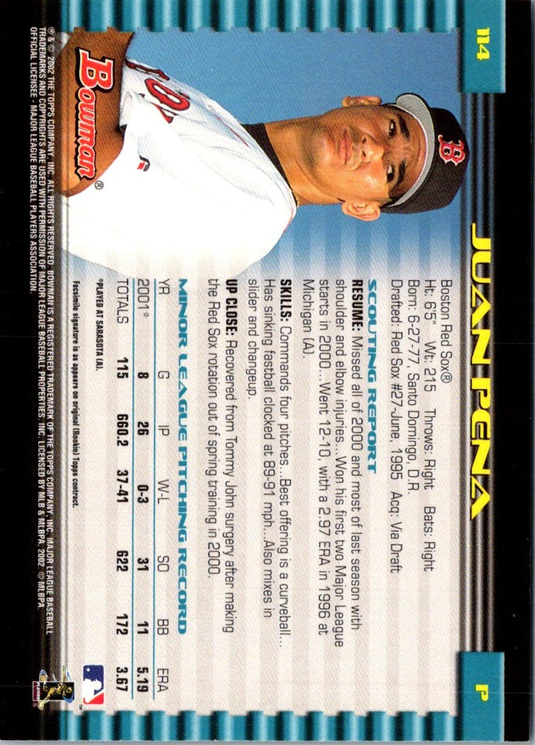 2002 Bowman Juan Pena