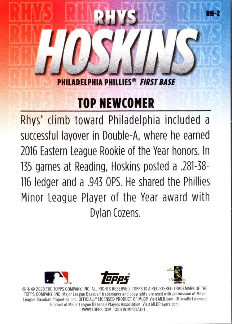 2020 Topps Player Highlights Rhys Hoskins Rhys Hoskins