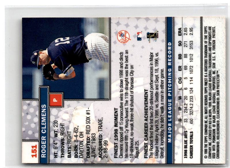 1999 Finest Roger Clemens