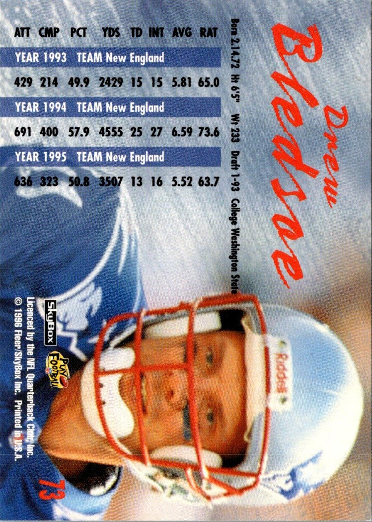 1996 SkyBox Impact Rookies Drew Bledsoe