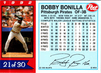 1992 Post Cereal Bobby Bonilla #21