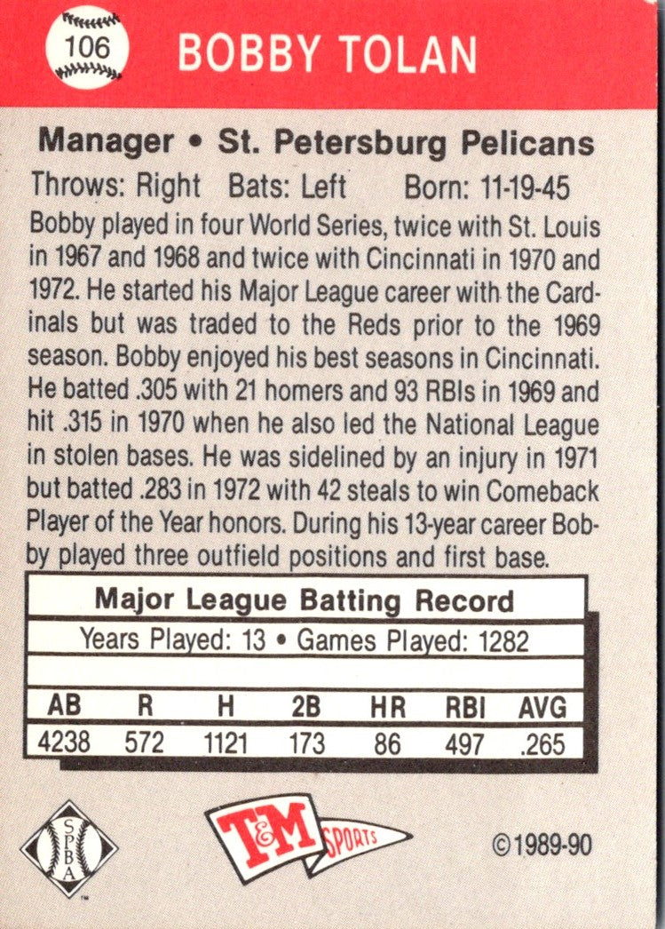 1989 T&M Senior League Bob Tolan