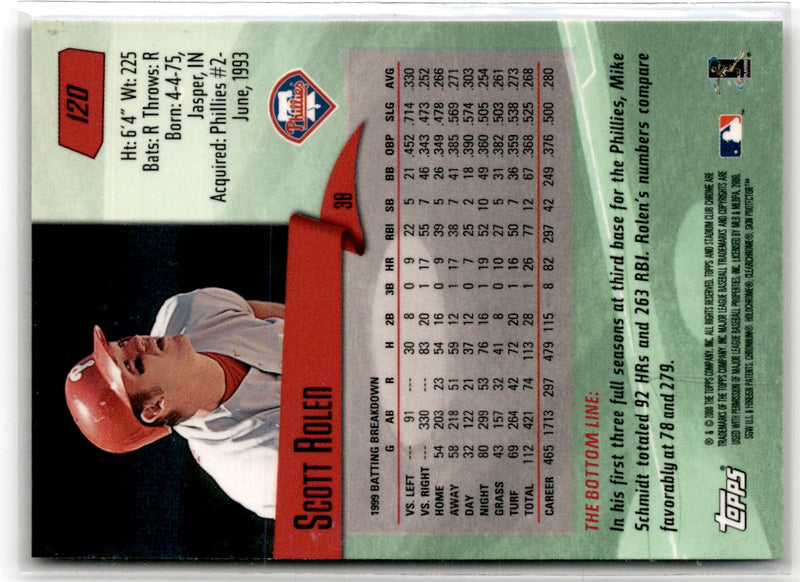 2000 Stadium Club Chrome Scott Rolen