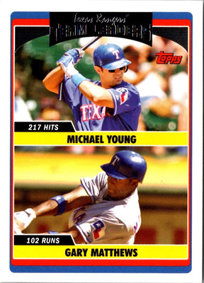 2006 Topps Updates & Highlights Michael Young/Gary Matthews #UH319