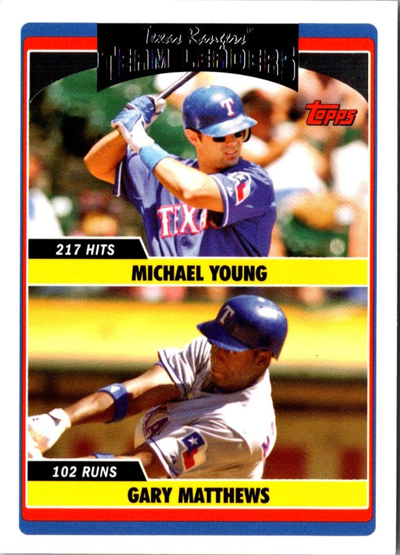 2006 Topps Updates & Highlights Michael Young/Gary Matthews #UH319