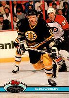 1991 Stadium Club Glen Wesley #190B