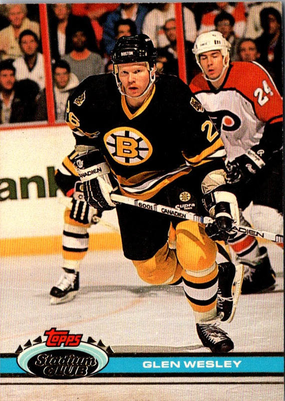 1991 Stadium Club Glen Wesley #190B