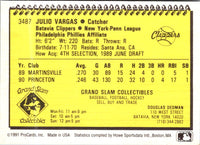 1991 ProCards Julio Vargas #3487