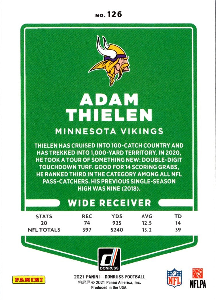 2021 Donruss Adam Thielen