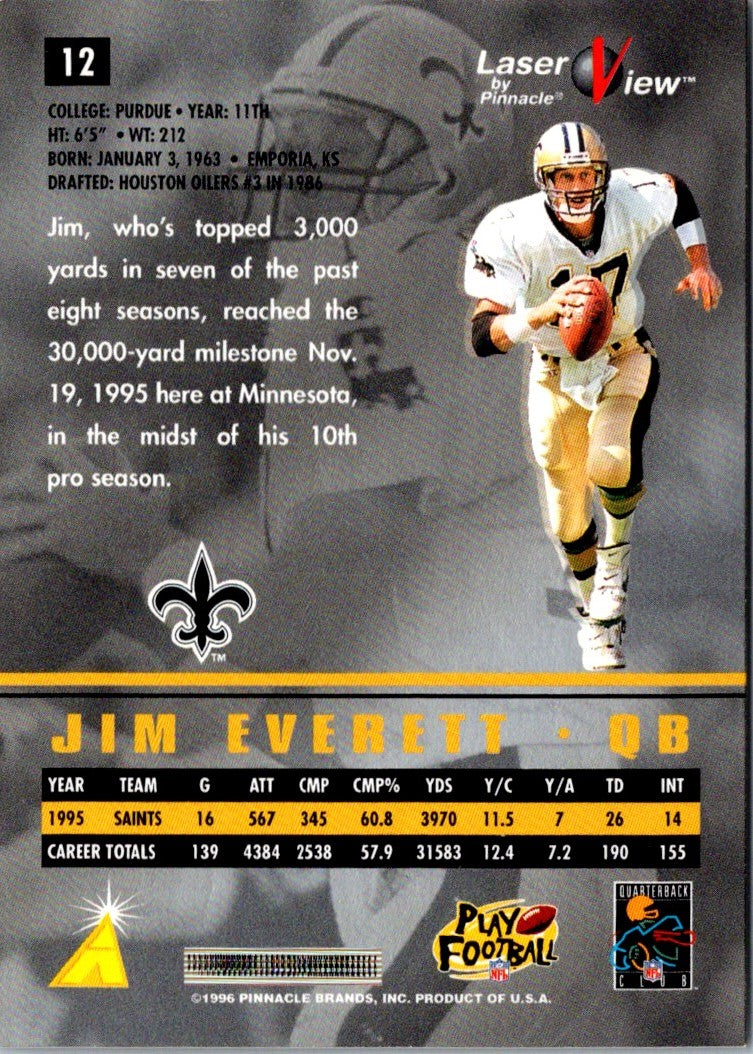 1996 Pinnacle Laser View Jim Everett