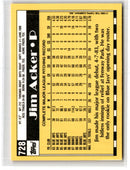 1990 Topps Tiffany Jim Acker