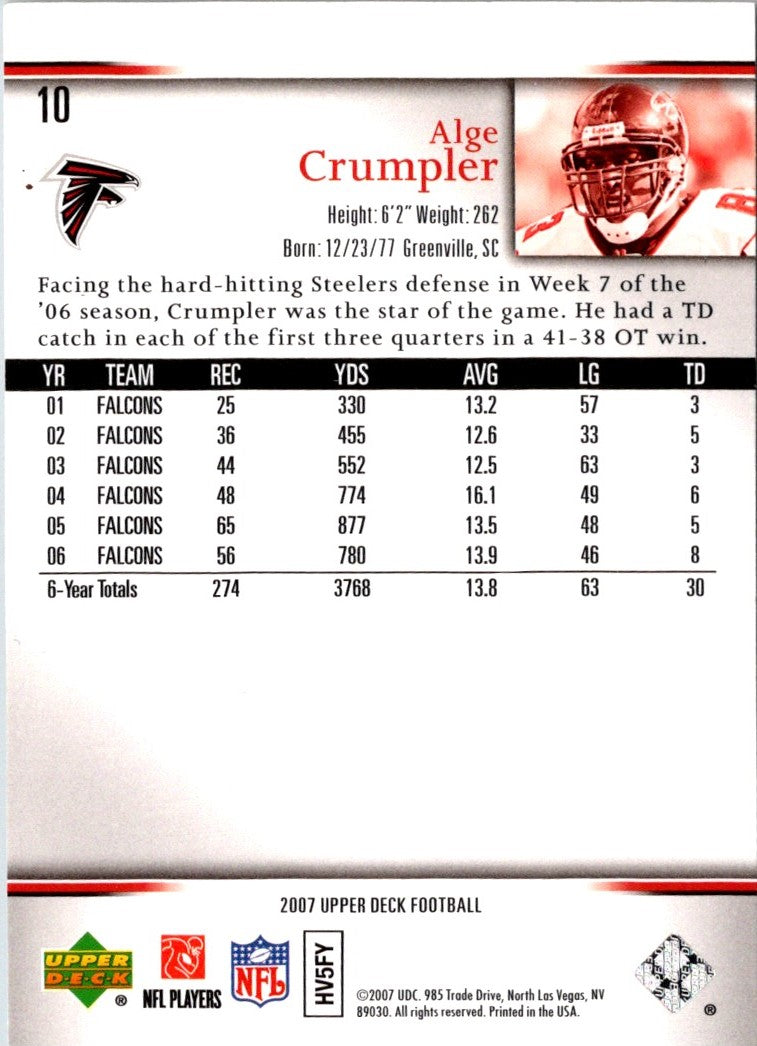 2007 Upper Deck Alge Crumpler