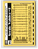 1990 Topps Tiffany Sergio Valdez
