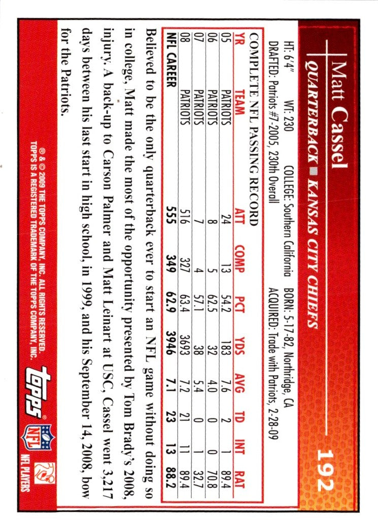 2009 Topps Matt Cassel