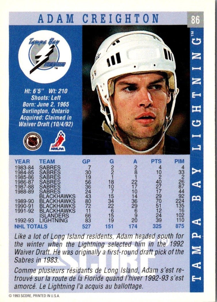 1993 Score Adam Creighton