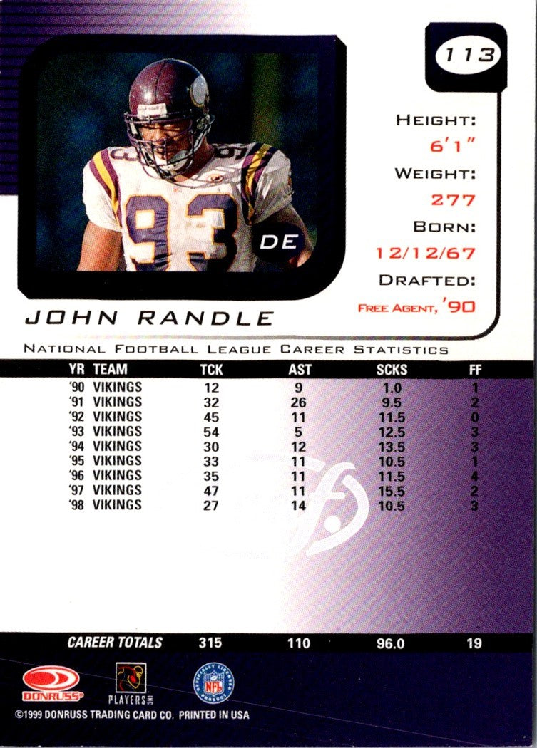 1999 Leaf Rookies & Stars John Randle