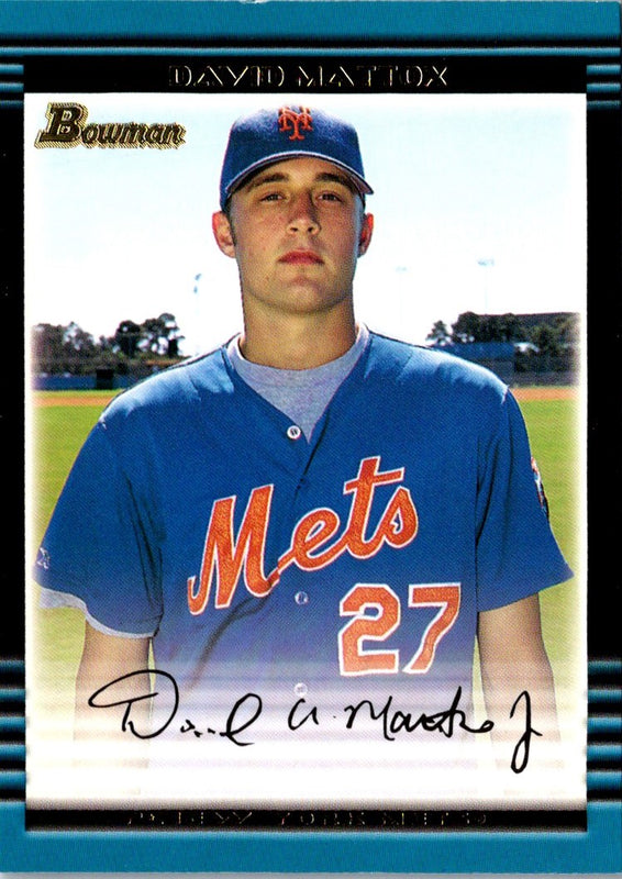 2002 Bowman David Mattox #218 Rookie