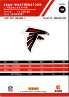 2012 Score Sean Weatherspoon #49