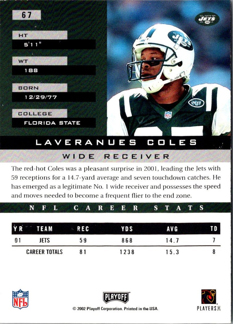 2002 Playoff Honors Laveranues Coles