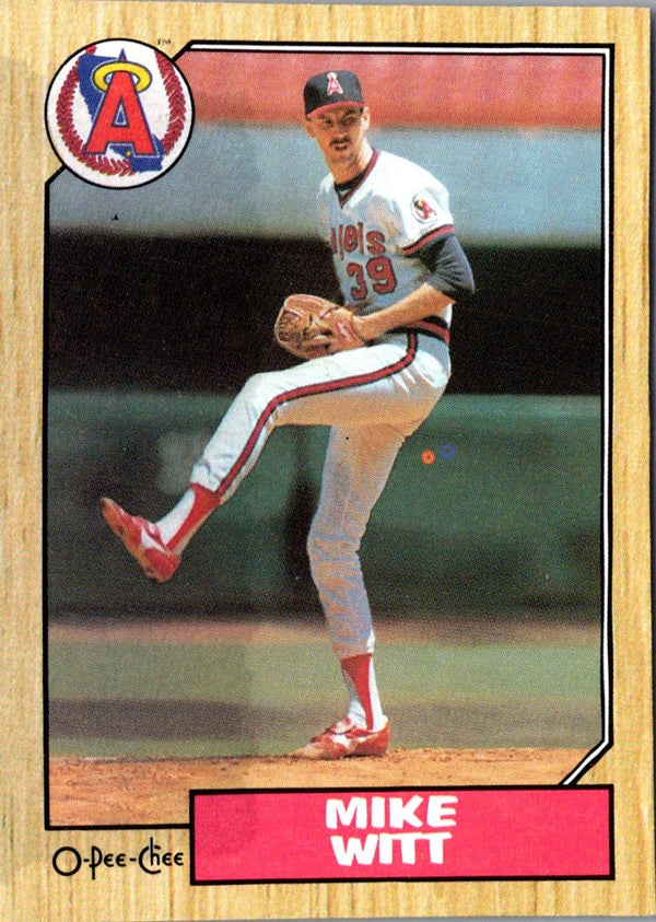 1987 O-Pee-Chee Mike Witt #92